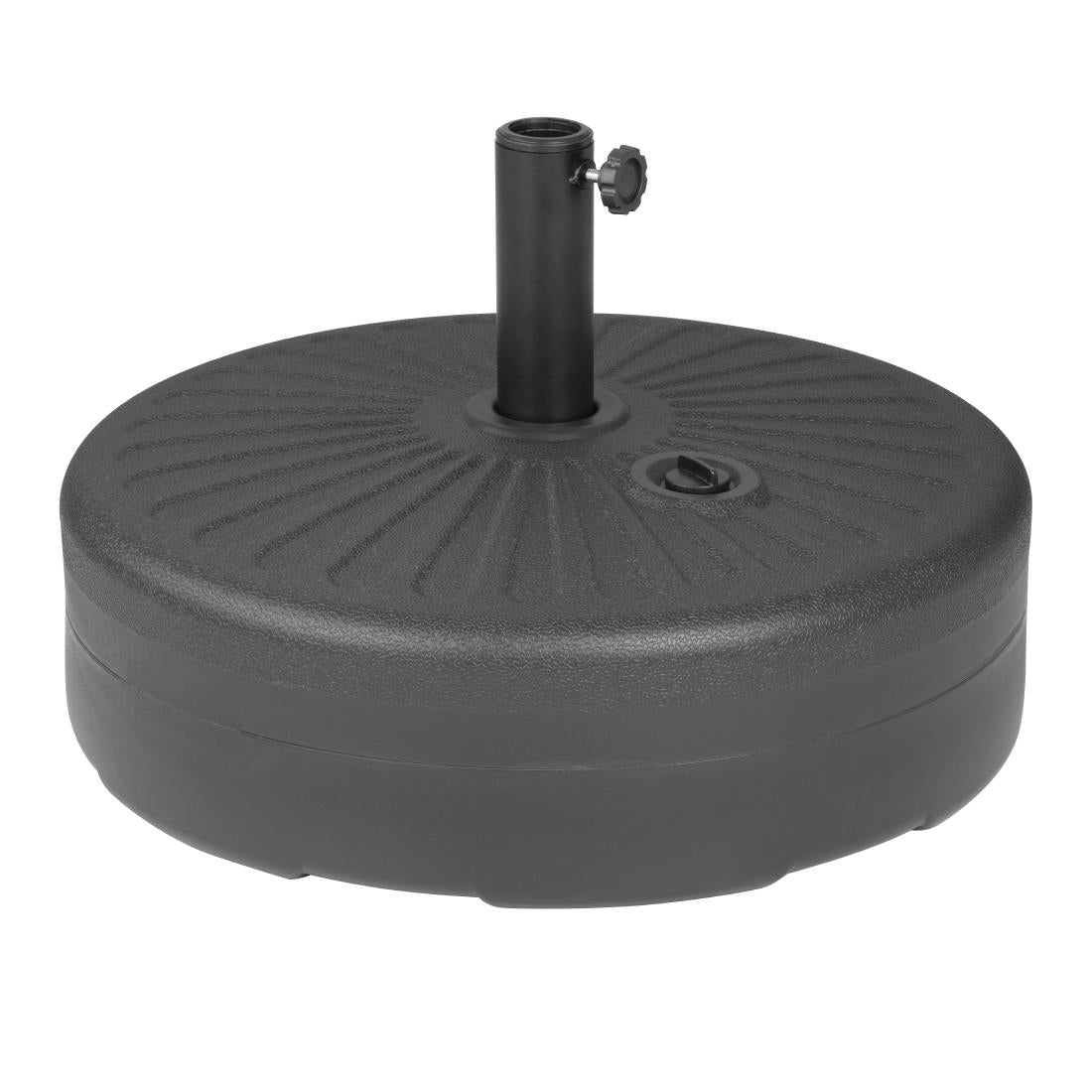 Bolero Black Plastic Parasol Base 40Ltr (filled) - DZ884 Parasols and Sunloungers Bolero