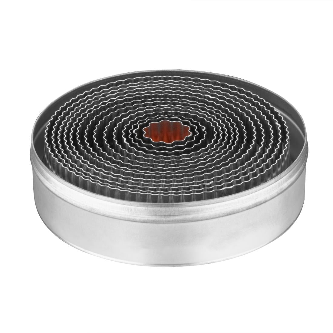 Vogue Round Fluted Pastry Cutter Set (Pack of 11) - E019 Vogue