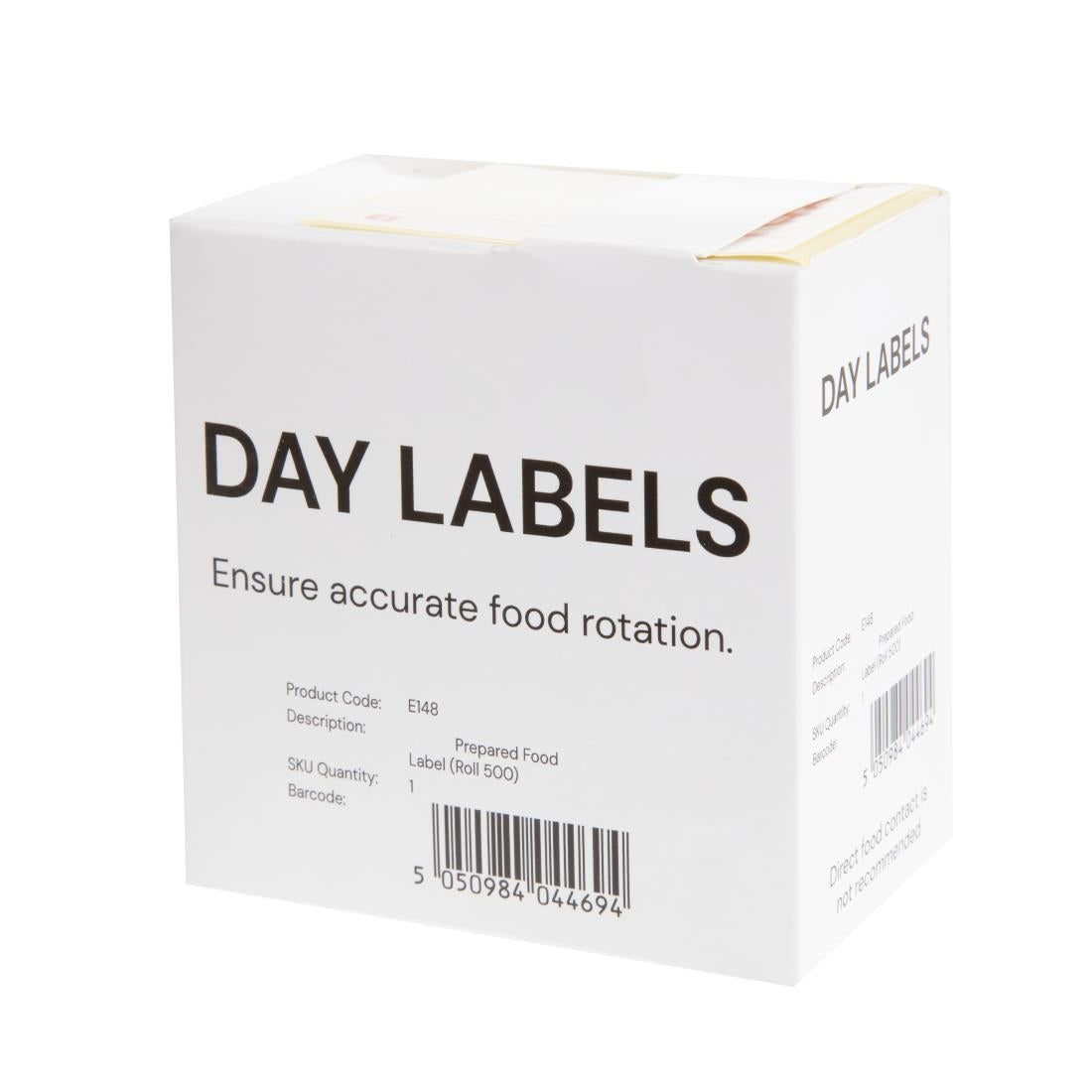 Hygiplas Removable Prepped Food Labels (Pack of 500) - E148 Hygiplas