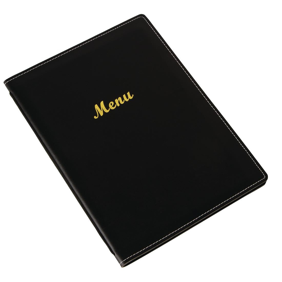 Olympia Faux Leather Menu Cover A4 Black - E221 Olympia