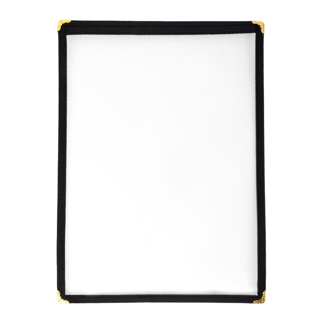 Olympia American Style Menu Cover Black A4 - E292 Olympia