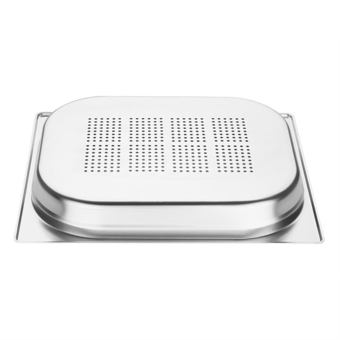 Vogue Stainless Steel Perforated 1/2 Gastronorm Tray 40mm - E698 Vogue