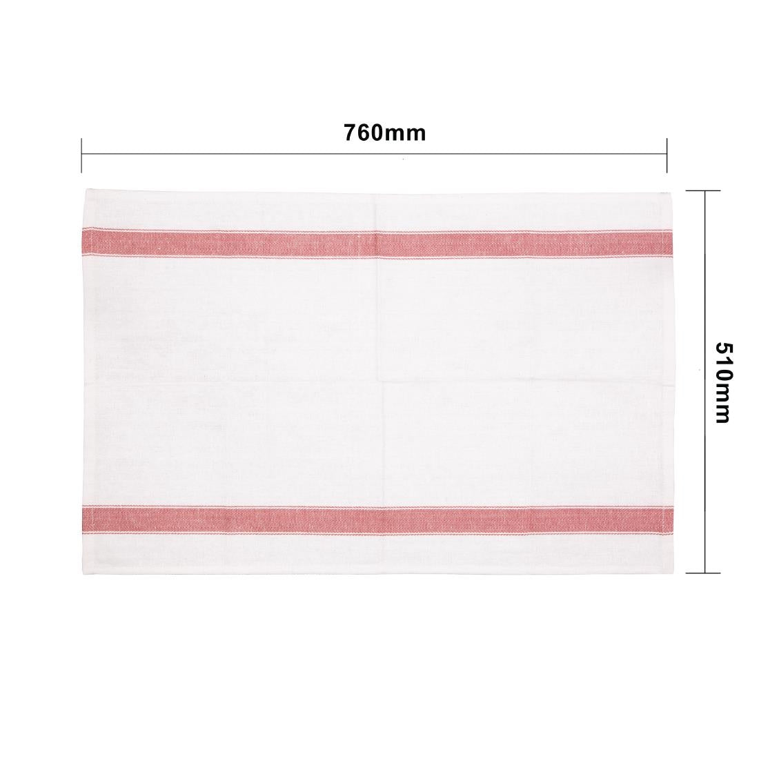 Vogue Heavy Tea Towel Red - E915 Vogue