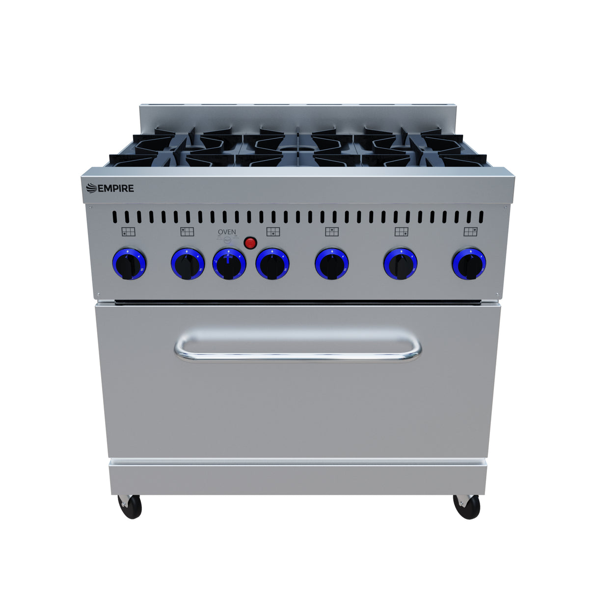 Empire 6 Burner Heavy Duty Gas Oven Range Stove - EMP-80-AS-36-L 4 & 6 Burner Ovens Empire