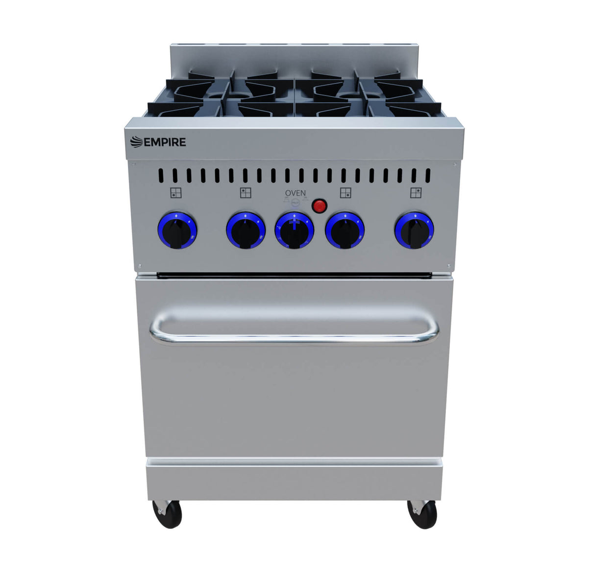 Empire 4 Burner Heavy Duty Gas Oven Range Stove - EMP-80-AS-24-L 4 & 6 Burner Ovens Empire