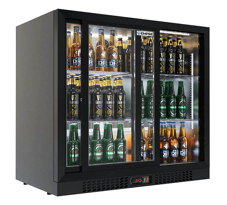 Empire Premium Double Door Low Profile 208 Litre Bottle Cooler Sliding Doors - CL-210SC-EE Double Door Bottle Coolers Empire