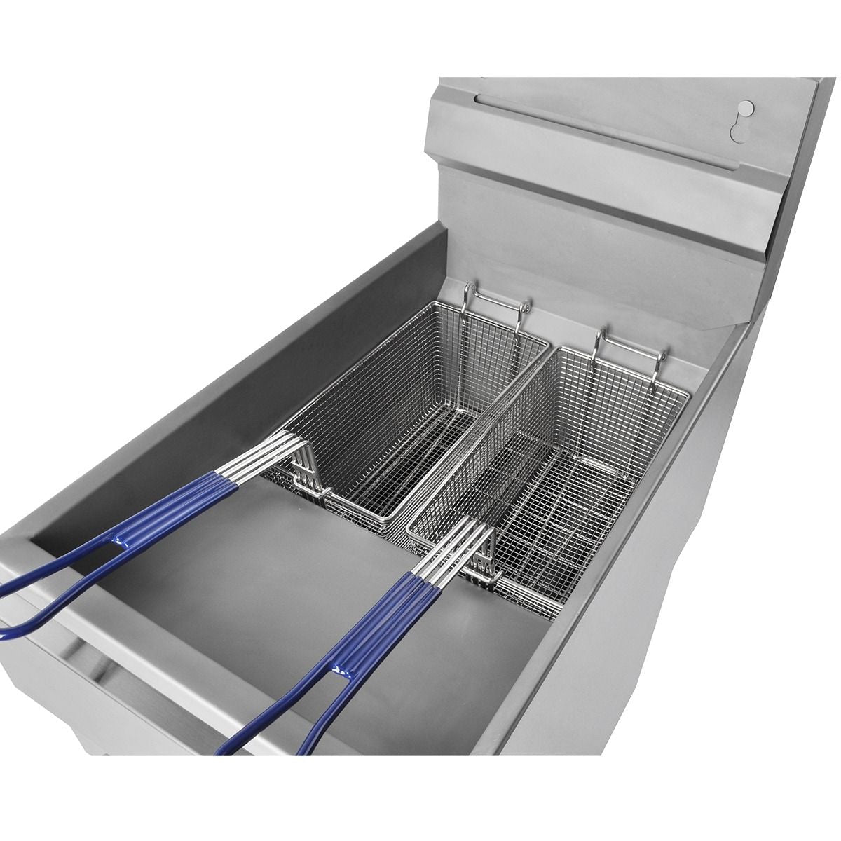 Hamoki Gas Fryer Free Standing Single Tank with Twin Baskets 25 Ltr 4 Burner - 101071 Freestanding Gas Fyers Hamoki