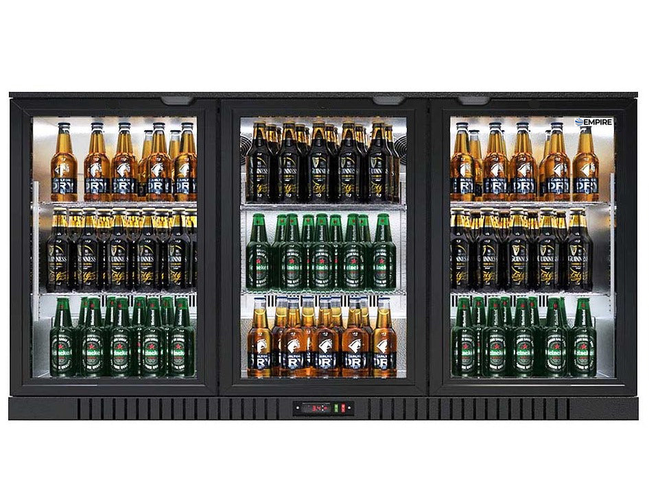 Empire Premium Triple Door 330ltr Bottle Cooler Hinged Doors - CL-320H-EE Triple Door Bottle Coolers Empire