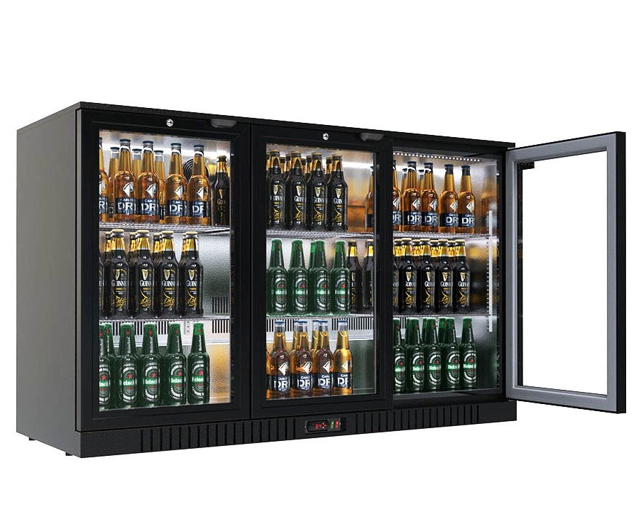 Empire Premium Triple Door 330ltr Bottle Cooler Hinged Doors - CL-320H-EE - Graded Item