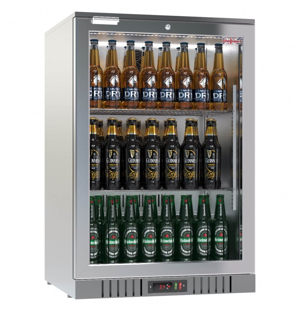 Empire Premium Single Door 138Ltr Bottle Cooler Stainless Steel - CL-130H-S-EE Single Door Bottle Coolers Empire