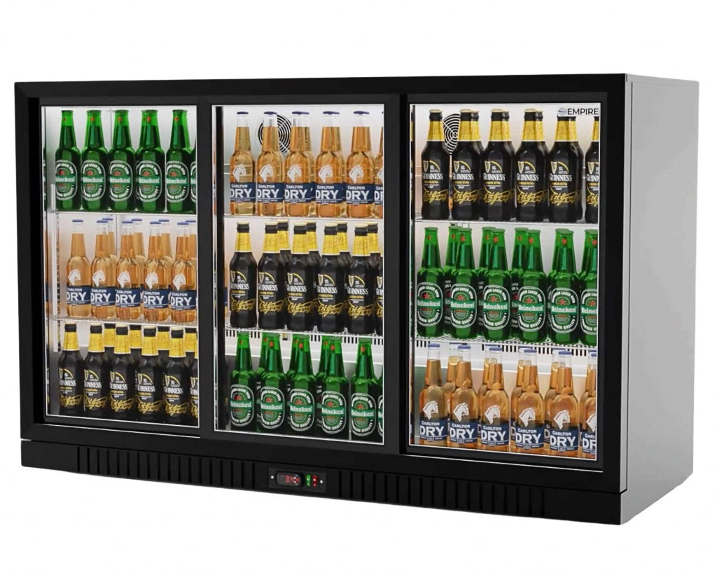 Empire Premium Triple Door 330ltr Bottle Cooler Low Profile Sliding Doors - CL-320SC-EE Triple Door Bottle Coolers Empire