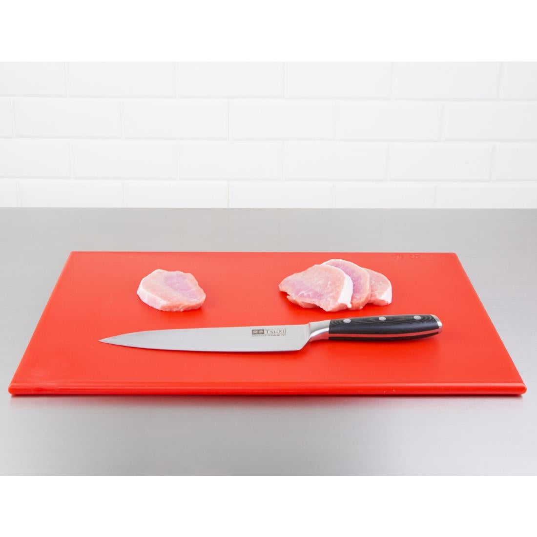 Hygiplas High Density Antibacterial Red Chopping Board 455x305x12mm - F155 Hygiplas