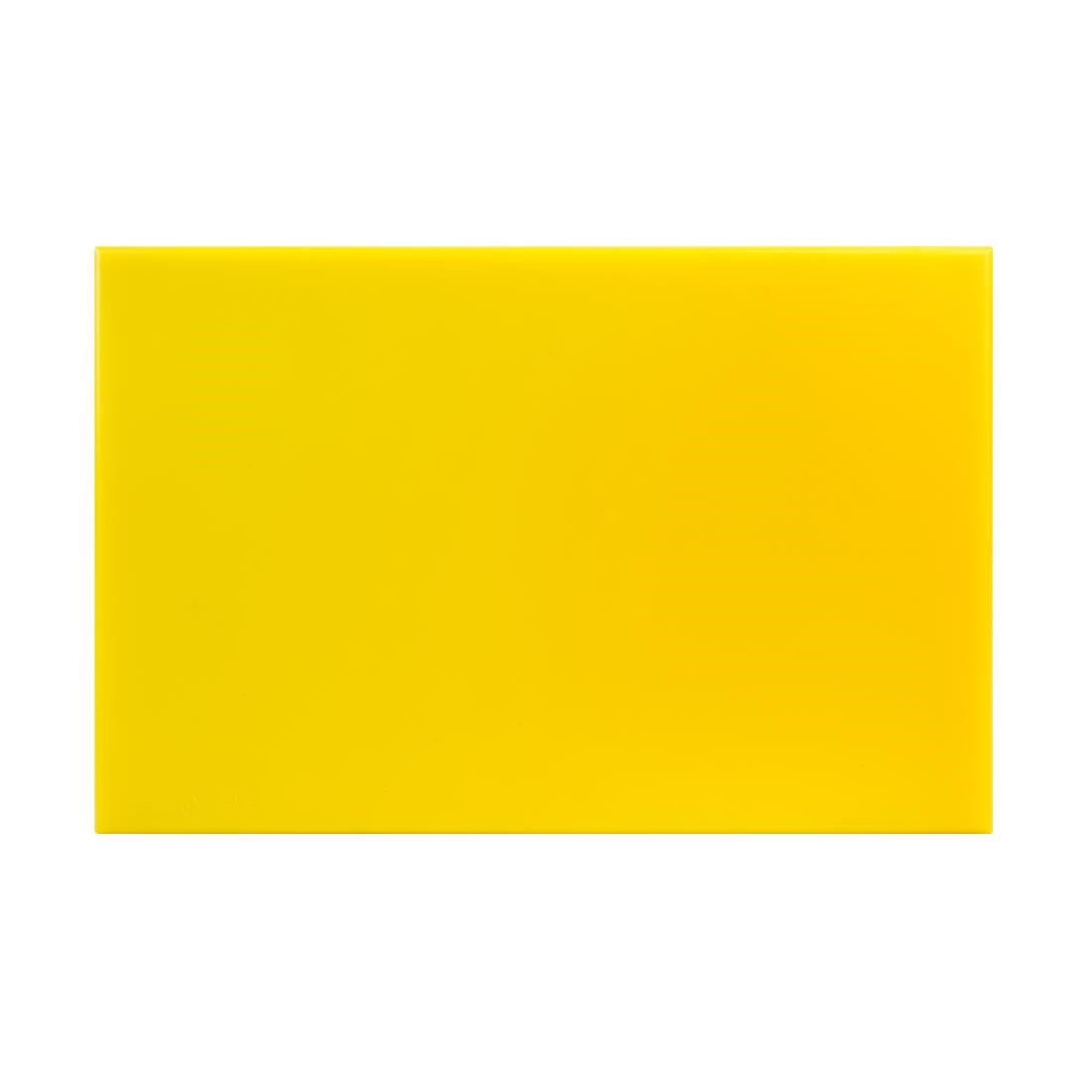 Hygiplas High Density Antibacterial Yellow Chopping Board 455x305x12mm - F156 Hygiplas