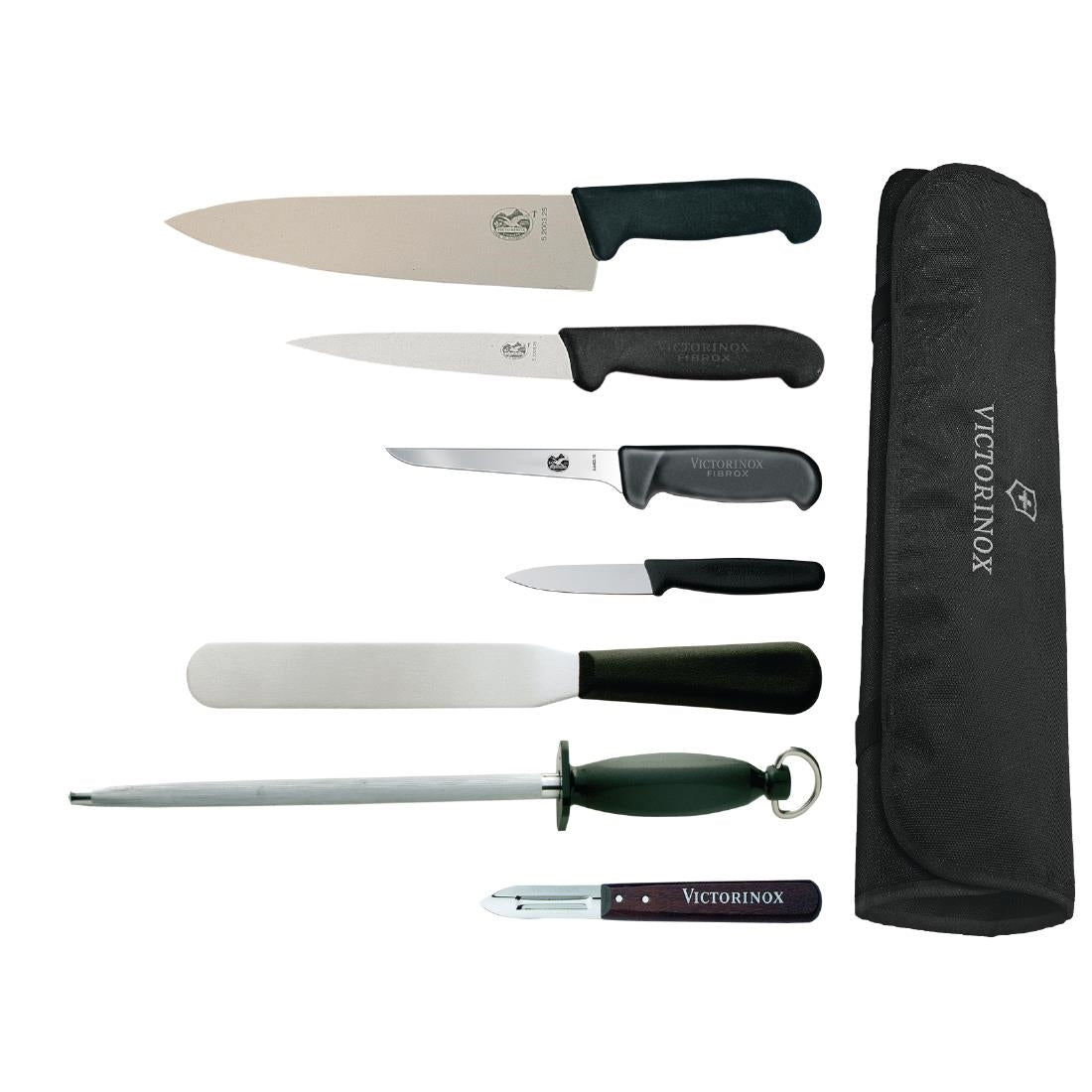 Victorinox 21.5cm Chefs Knife with Hygiplas and Vogue Knife Set - F221 Victorinox