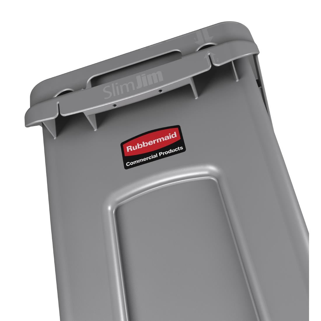 Rubbermaid Slim Jim Container With Venting Channels Grey 60Ltr - F603 Slim Jim
