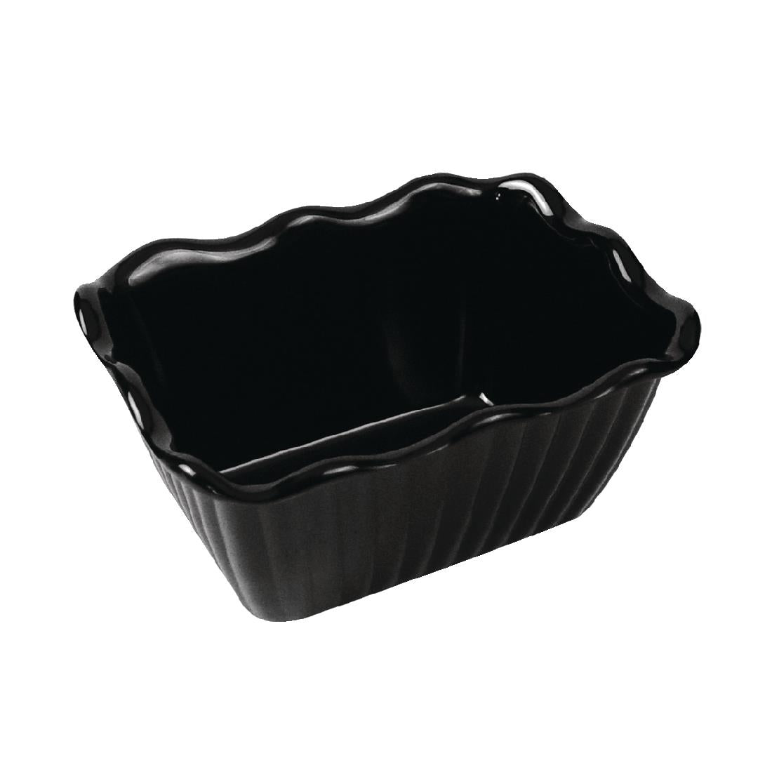 Dalebrook Small Black SAN Salad Crock - F678 Melamine and Polycarbonate Dalebrook