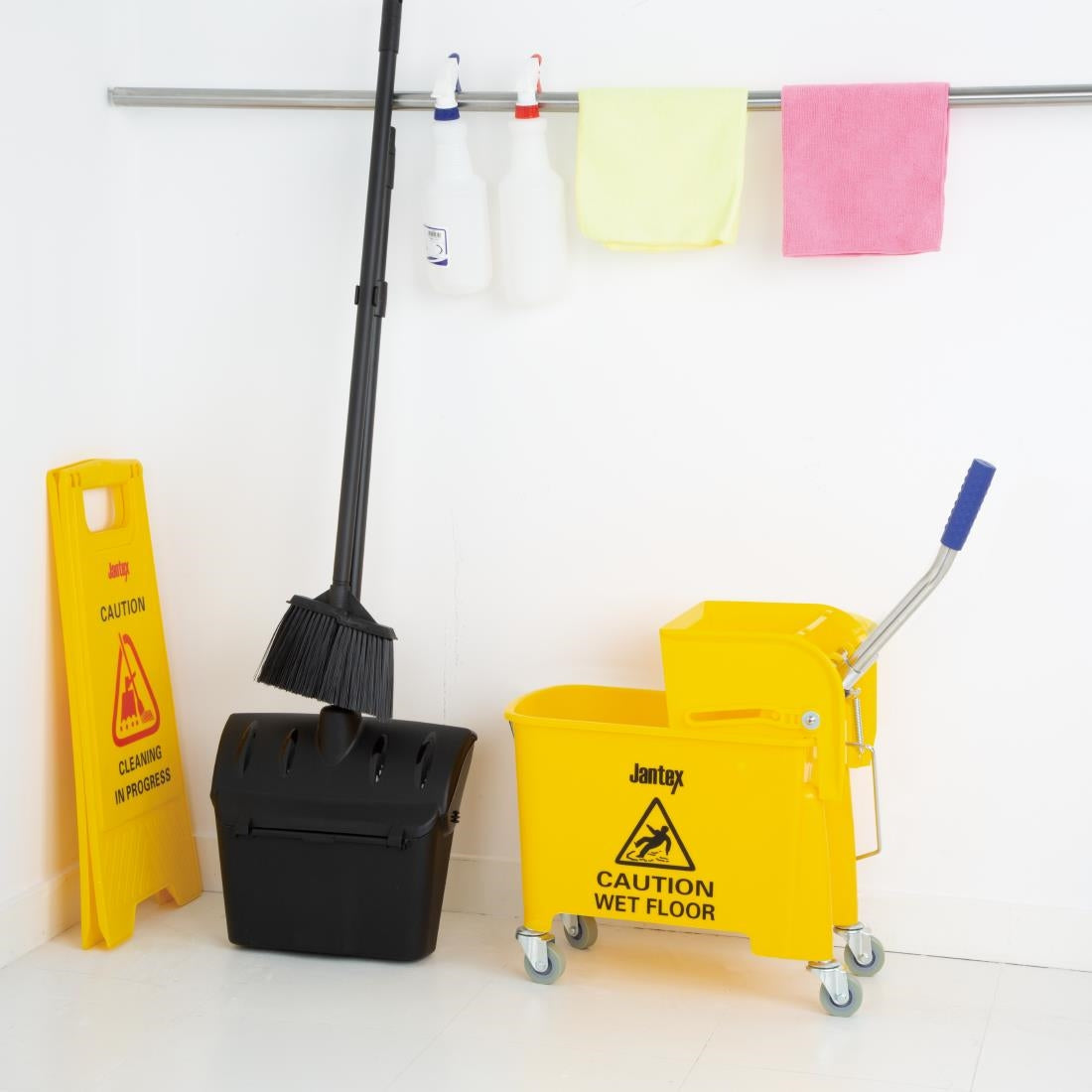 Jantex Kentucky Mop Bucket and Wringer 20Ltr Yellow - F951 Jantex
