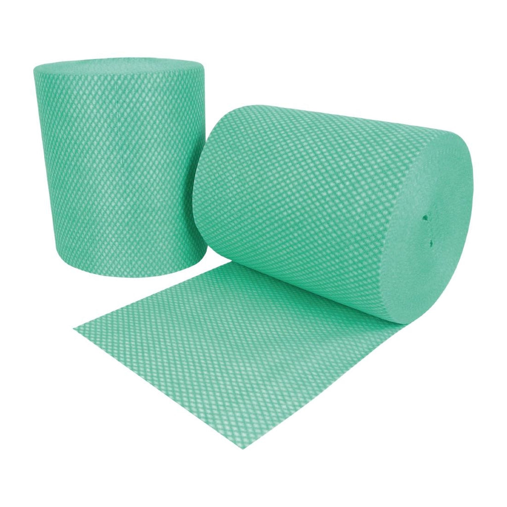 EcoTech Envirolite Super Antibacterial Cleaning Cloths Green (Roll of 2 x 500) - FA207  EcoTech