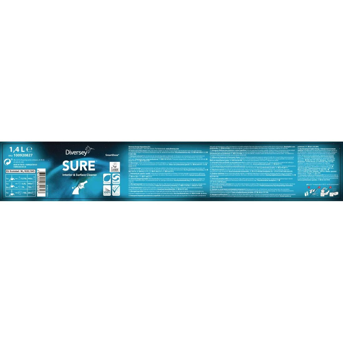 SURE SmartDose Interior and Surface Cleaner Concentrate 1.4Ltr - FA223 Diversey
