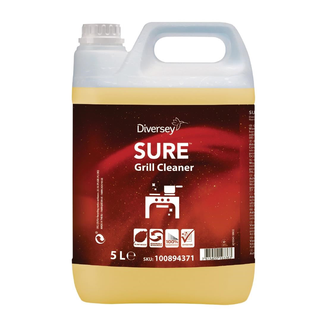 SURE Grill Cleaner Concentrate 5Ltr - CX839 Diversey
