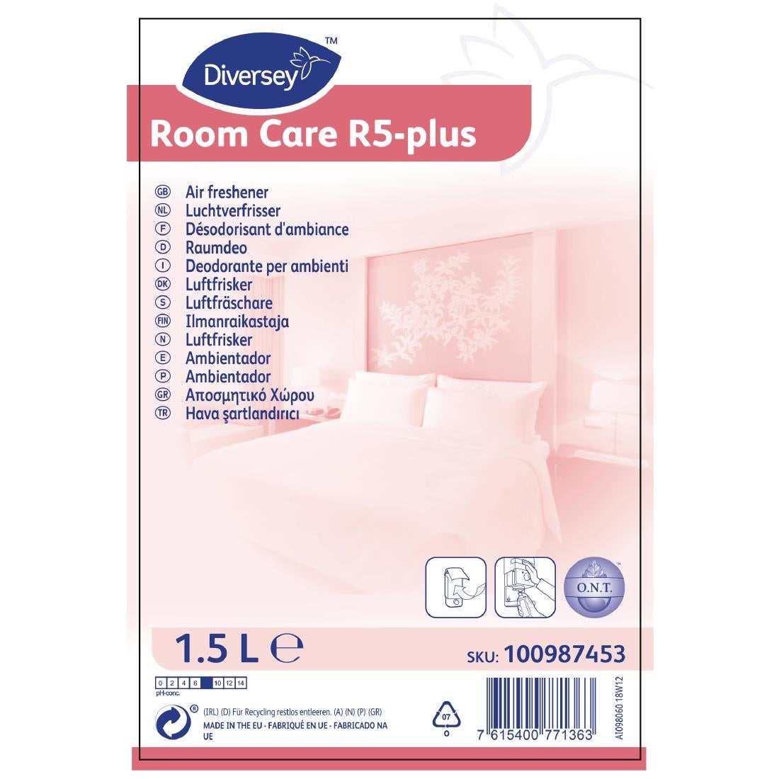 Room Care R5-plus Air Freshener Concentrate 1.5Ltr - CX812 Diversey