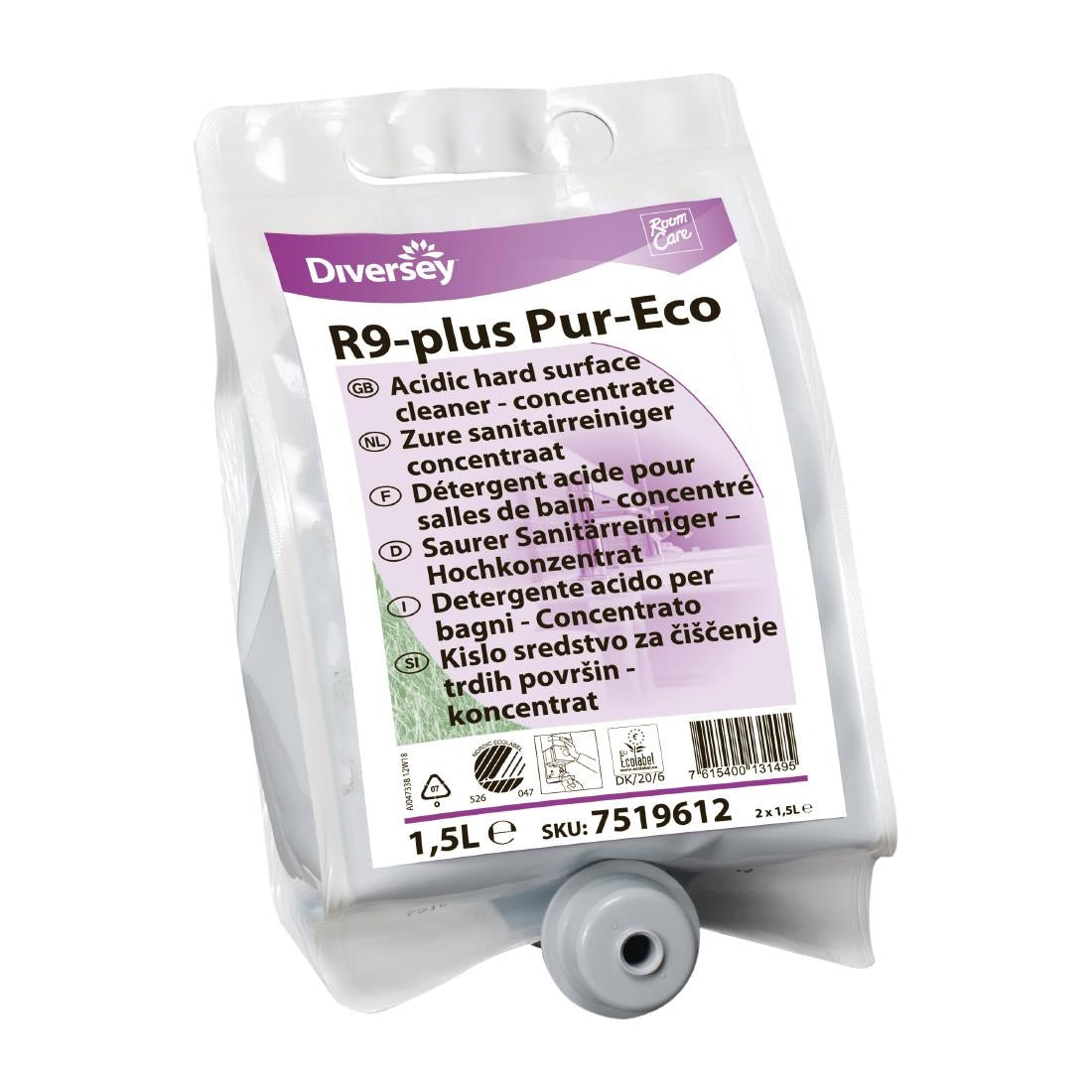 Room Care R9-plus Pur-Eco Bathroom Cleaner Concentrate 1.5Ltr - CX814 Diversey