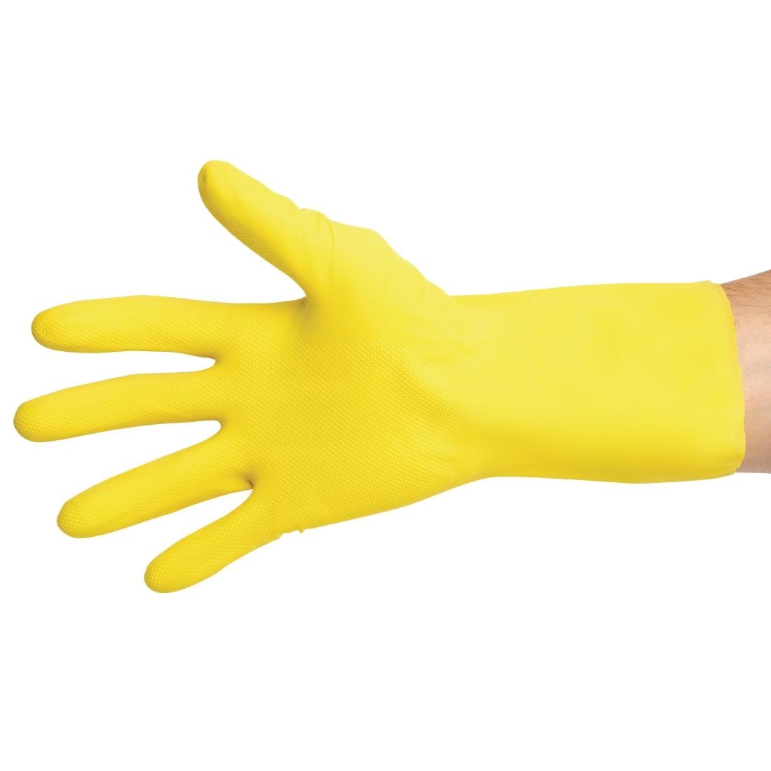 MAPA Vital 124 Liquid-Proof Light-Duty Janitorial Gloves Yellow Small - FA292-S Mapa