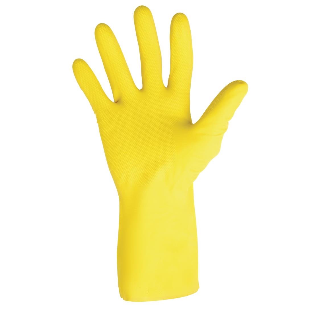MAPA Vital 124 Liquid-Proof Light-Duty Janitorial Gloves Yellow Small - FA292-S Mapa