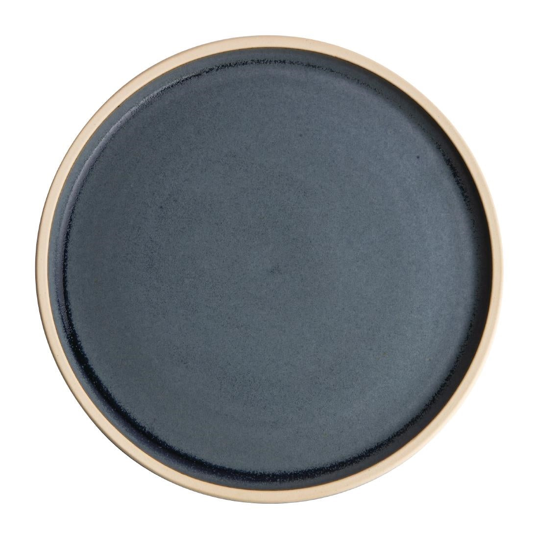 Olympia Canvas Flat Round Plate Blue Granite 180mm (Pack of 6) - FA300 Plates Olympia