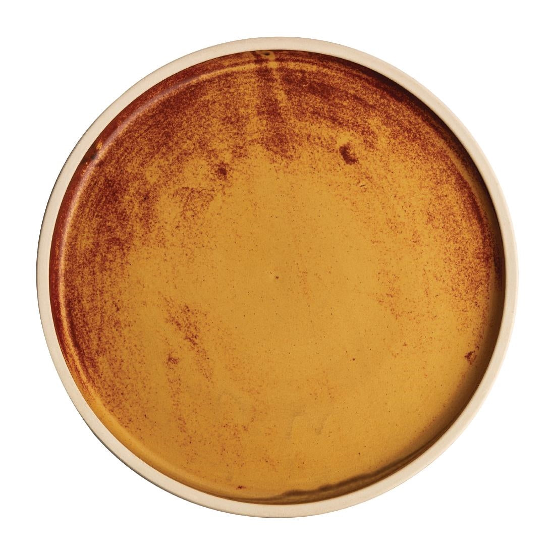 Olympia Canvas Flat Round Plate Sienna Rust 250mm (Pack of 6) - FA308 Plates Olympia