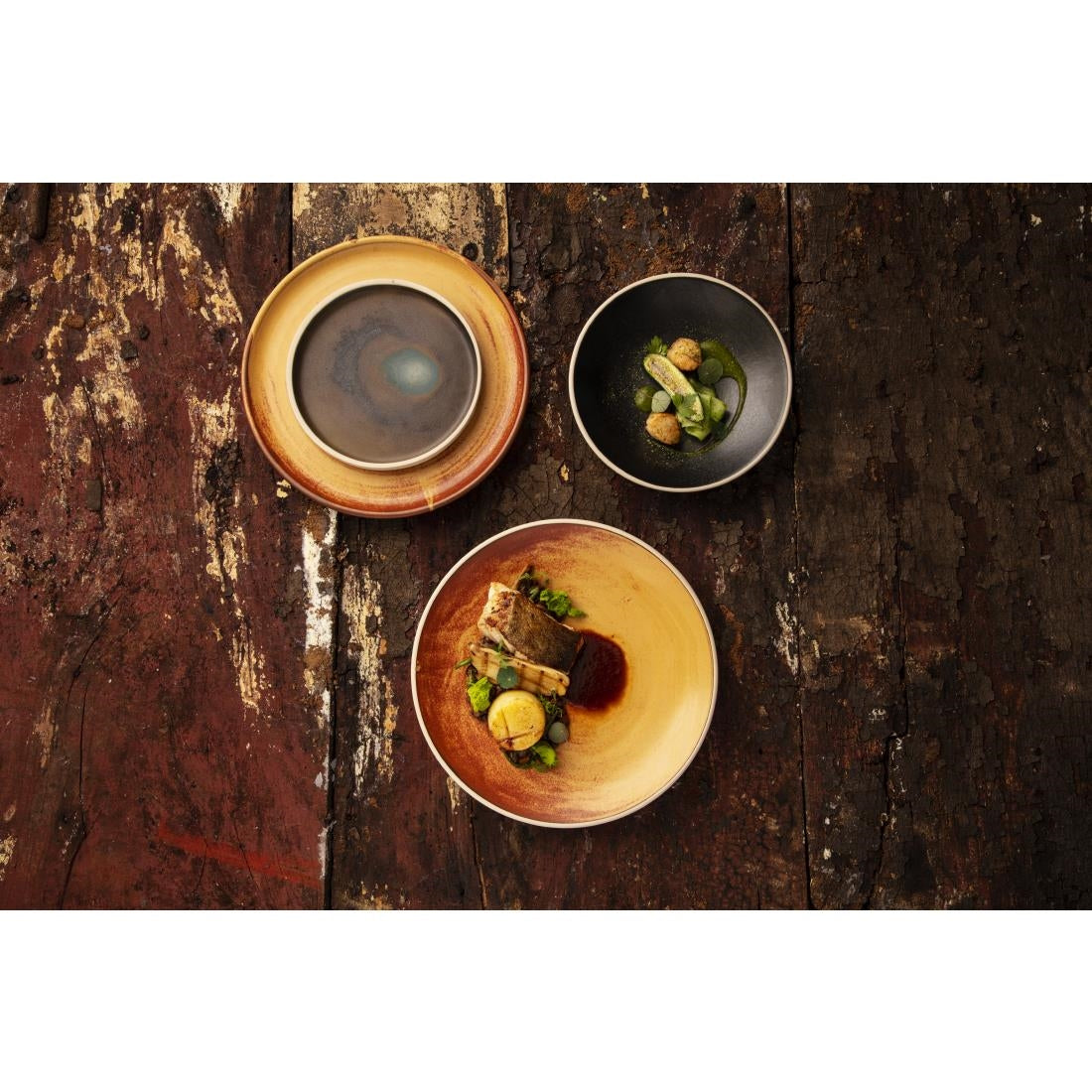 Olympia Canvas Concave Plate Sienna Rust 270mm (Pack of 6) - FA311 Plates Olympia