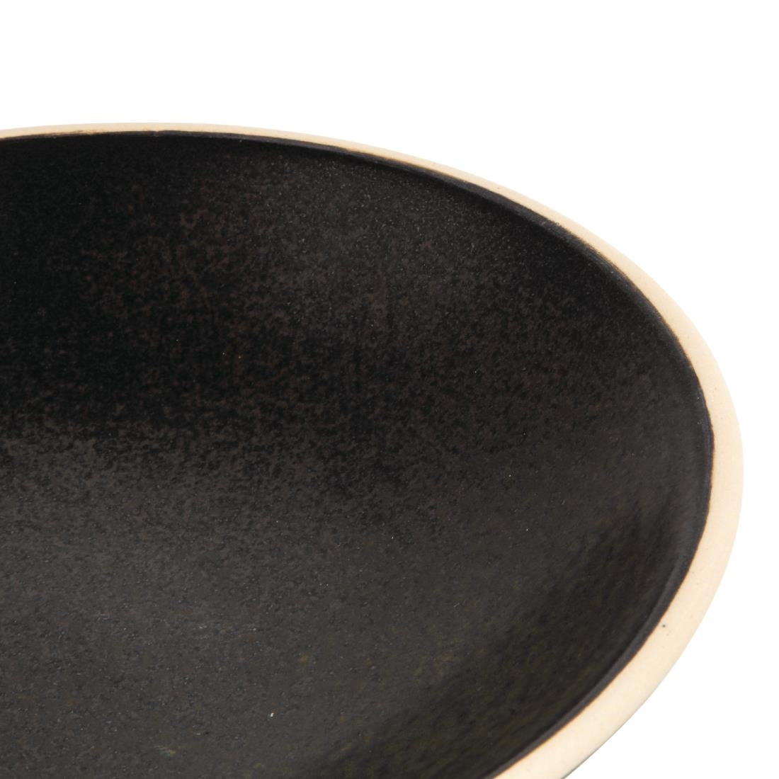 Olympia Canvas Shallow Tapered Bowl Delhi Black 200mm (Pack of 6) - FA319 Bowls Olympia