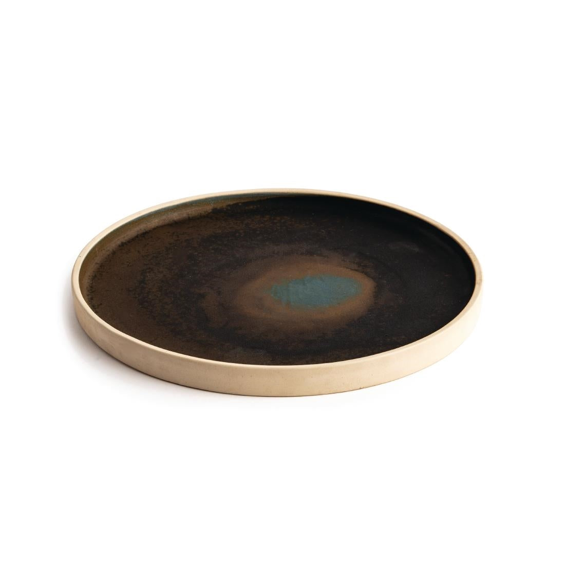 Olympia Canvas Flat Round Plate Green Verdigris 250mm (Pack of 6) - FA322 Plates Olympia