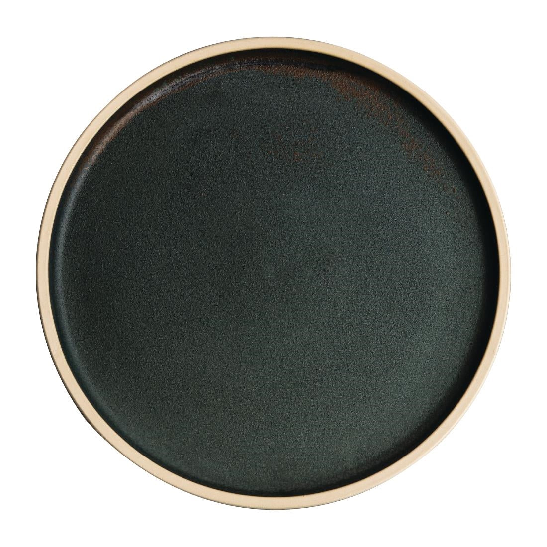 Olympia Canvas Flat Round Plate Green Verdigris 250mm (Pack of 6) - FA322 Plates Olympia