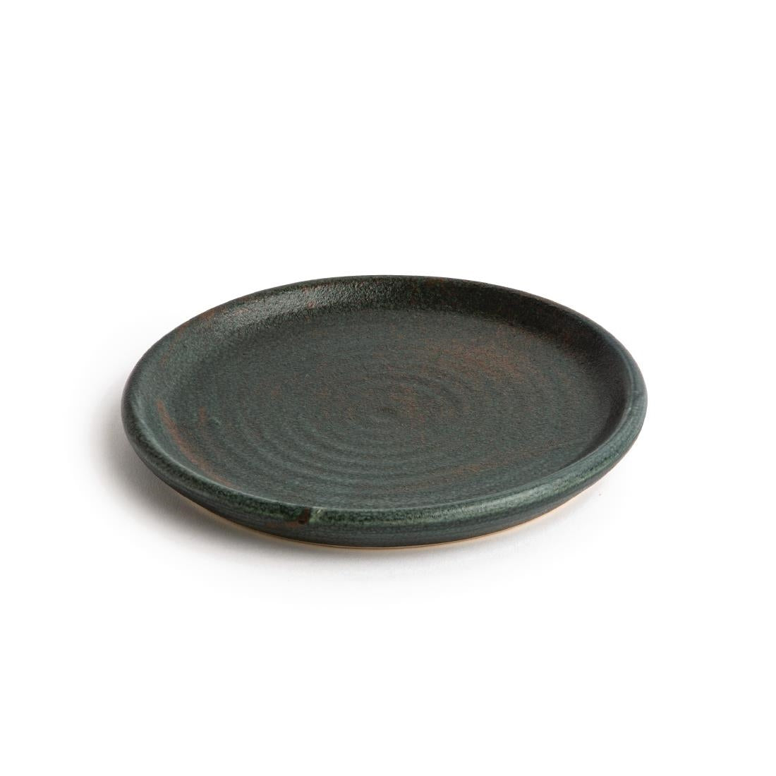 Olympia Canvas Small Rim Round Plate Green Verdigris 180mm (Pack of 6) - FA323 Plates Olympia