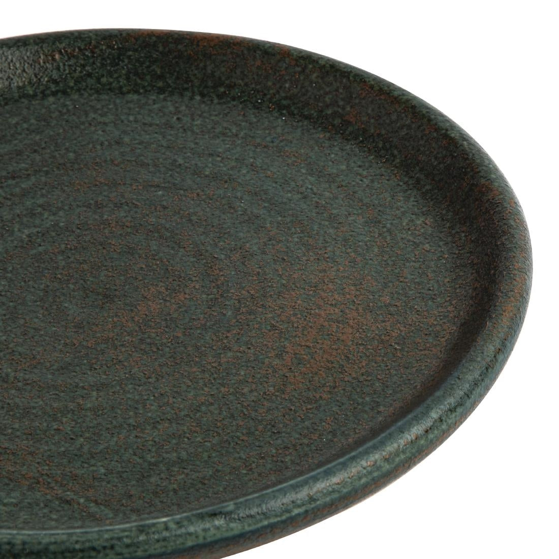 Olympia Canvas Small Rim Round Plate Green Verdigris 180mm (Pack of 6) - FA323 Plates Olympia