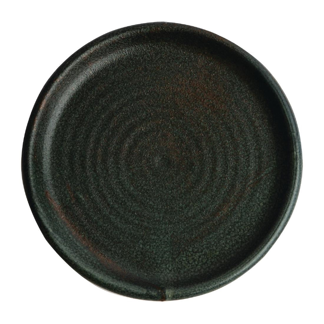 Olympia Canvas Small Rim Round Plate Green Verdigris 180mm (Pack of 6) - FA323 Plates Olympia