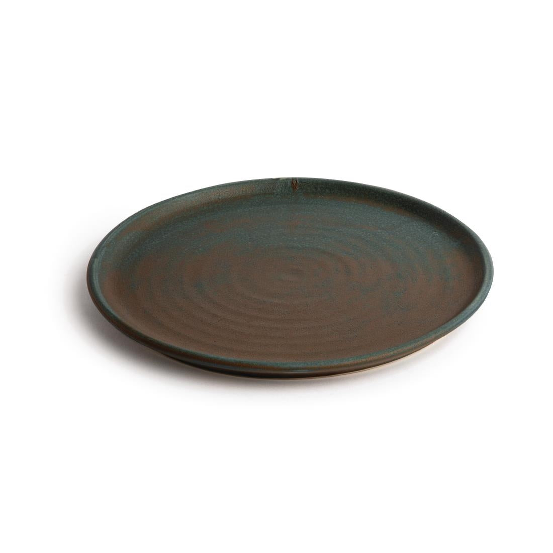 Olympia Canvas Small Rim Round Plate Green Verdigris 265mm (Pack of 6) - FA324 Plates Olympia