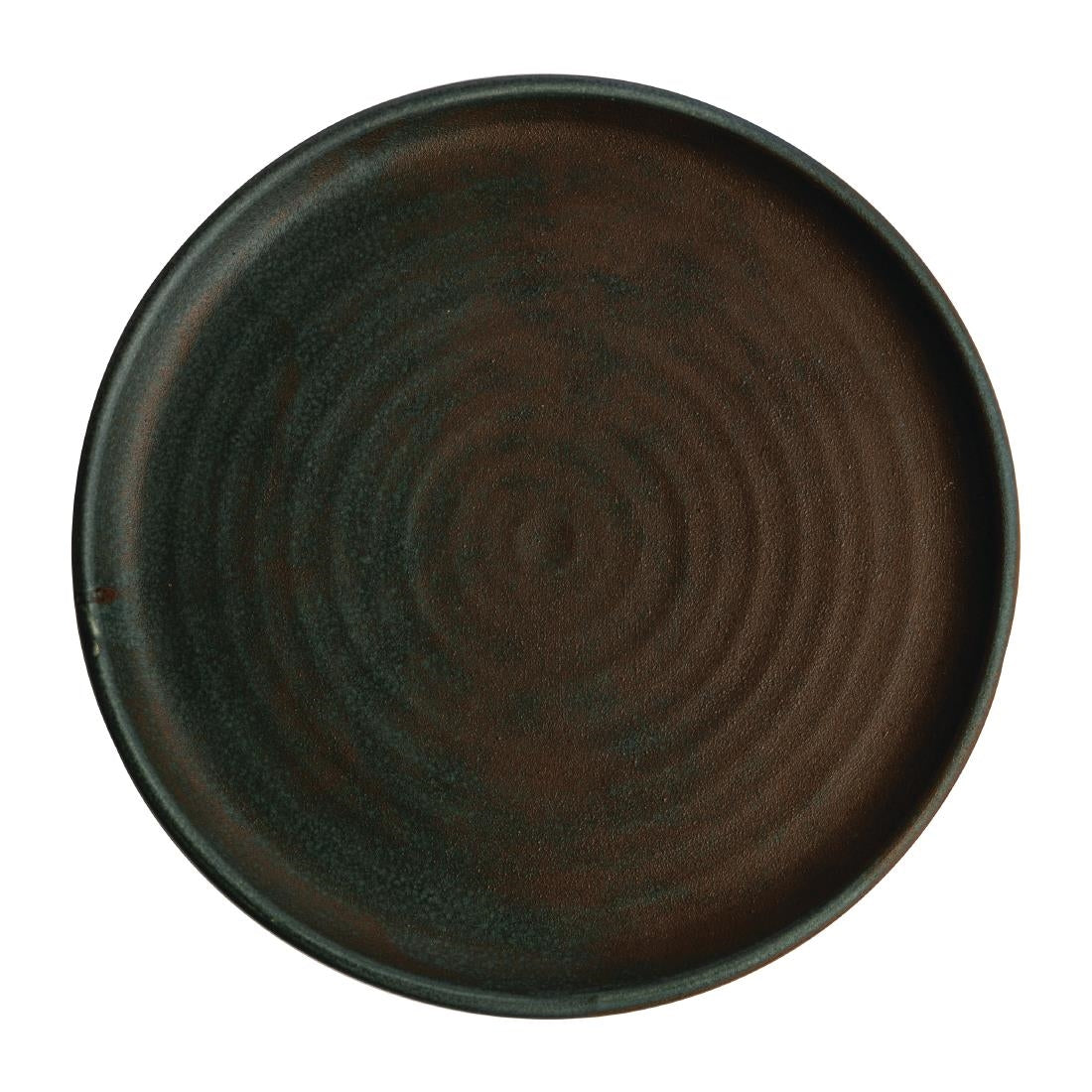 Olympia Canvas Small Rim Round Plate Green Verdigris 265mm (Pack of 6) - FA324 Plates Olympia