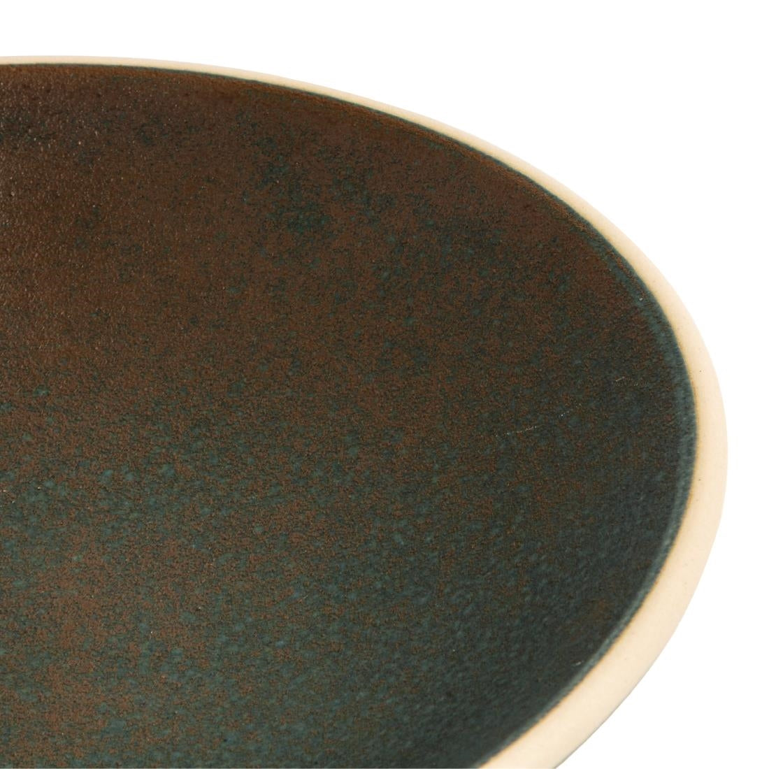 Olympia Canvas Shallow Tapered Bowl Green Verdigris 200mm (Pack of 6) - FA326 Bowls Olympia