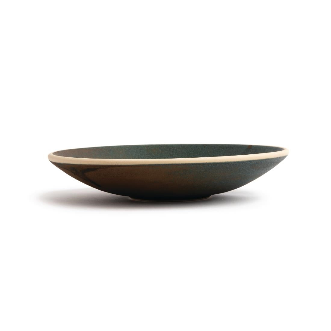 Olympia Canvas Shallow Tapered Bowl Green Verdigris 200mm (Pack of 6) - FA326 Bowls Olympia