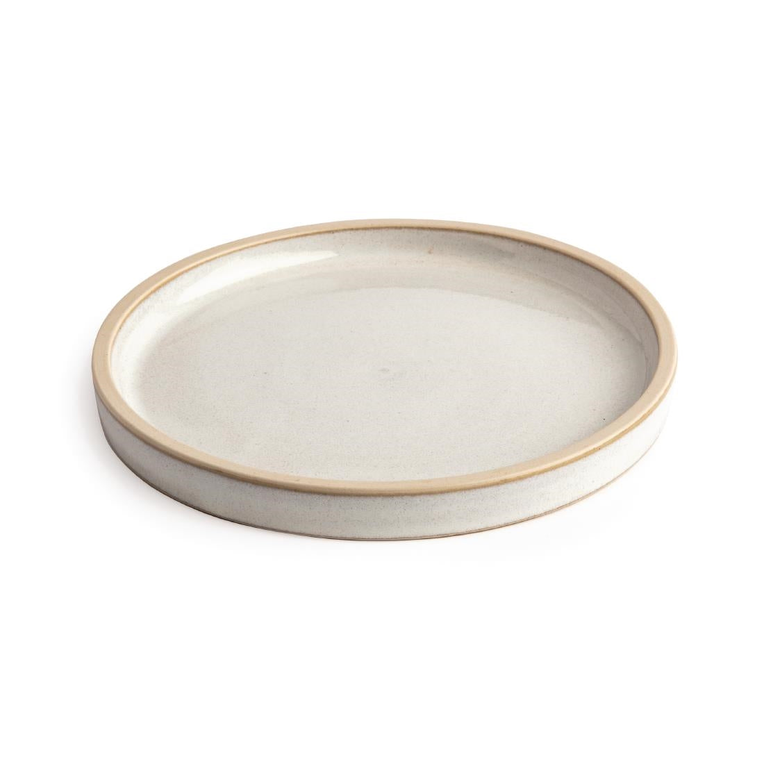 Olympia Canvas Flat Round Plate Murano White 180mm (Pack of 6) - FA328 Plates Olympia