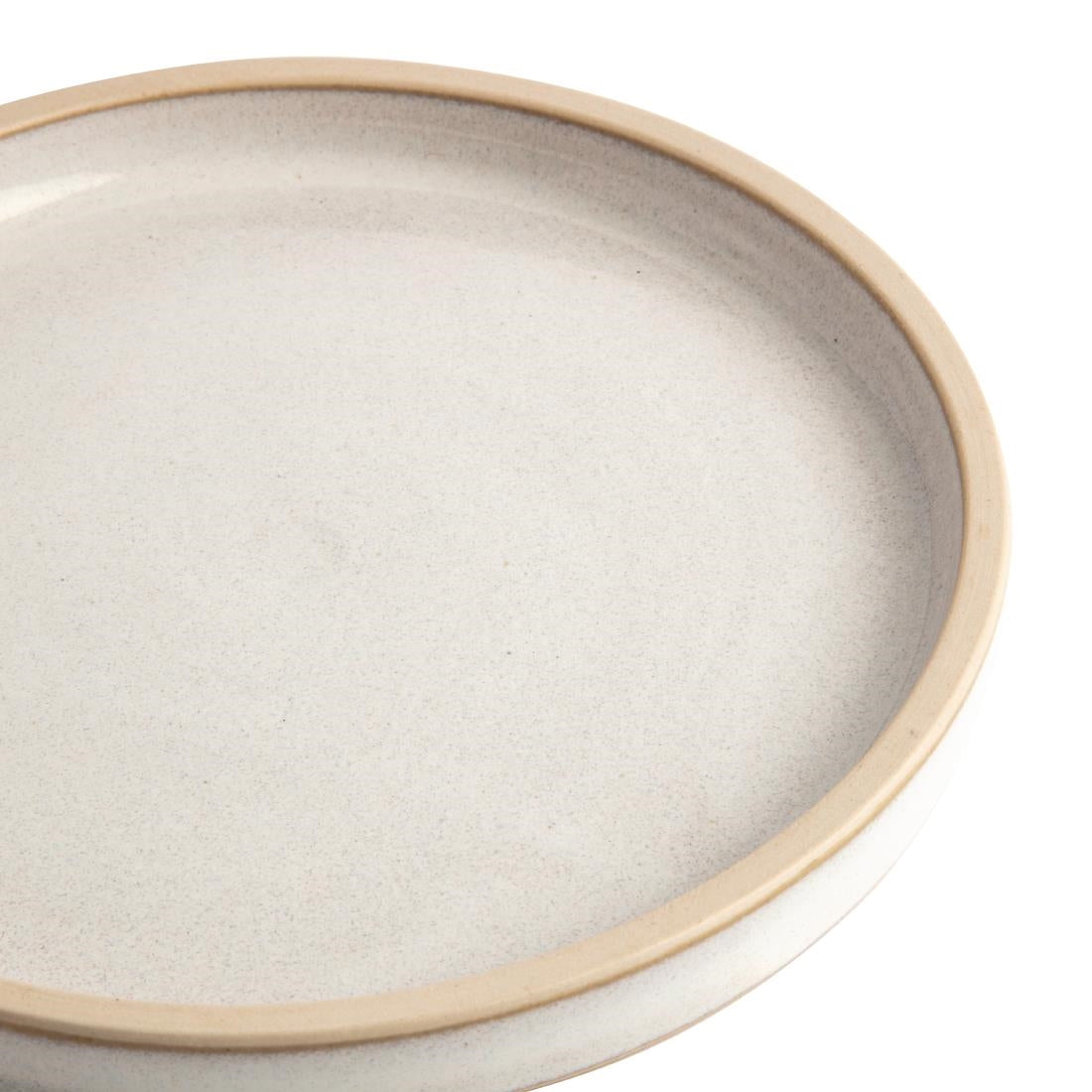 Olympia Canvas Flat Round Plate Murano White 180mm (Pack of 6) - FA328 Plates Olympia