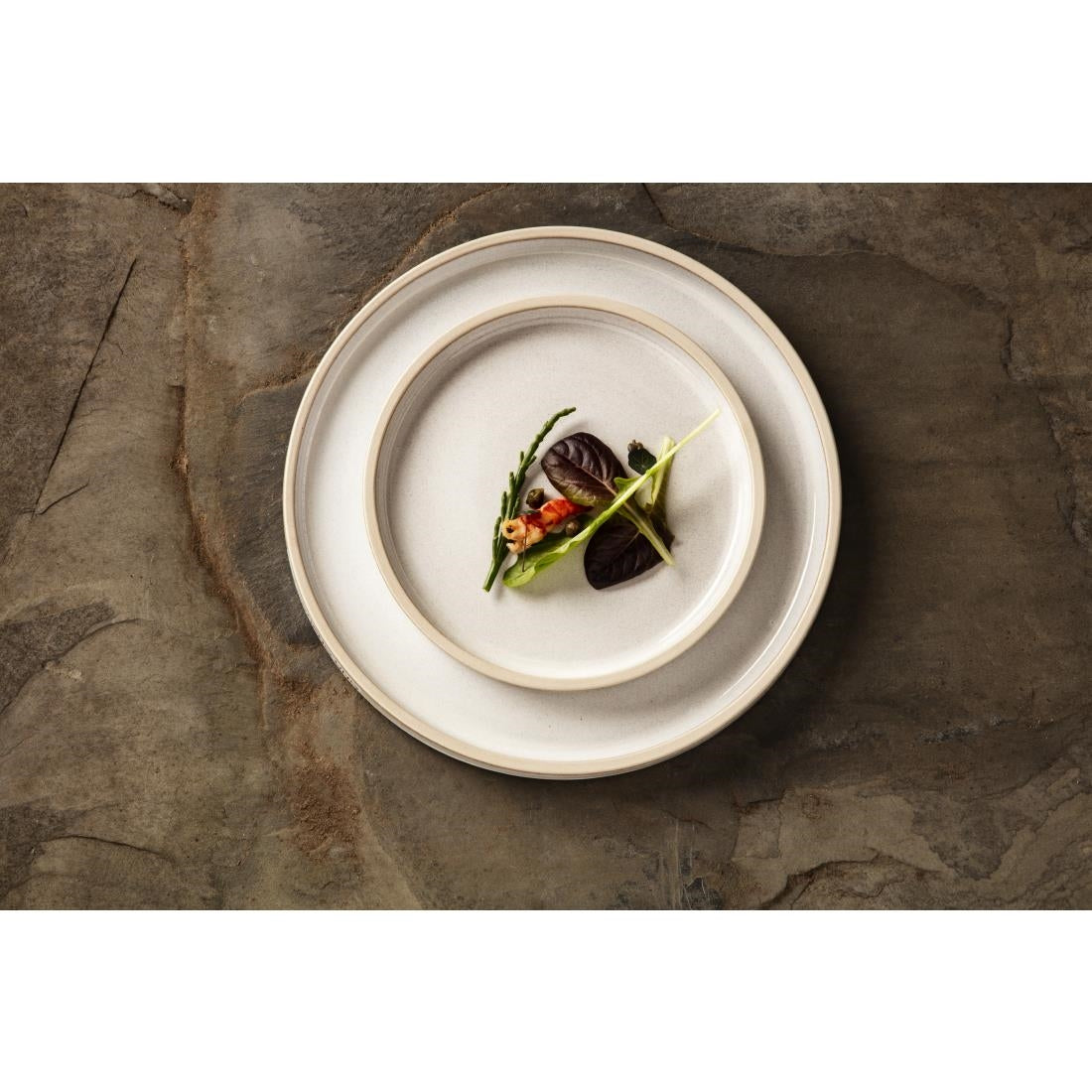 Olympia Canvas Flat Round Plate Murano White 180mm (Pack of 6) - FA328 Plates Olympia