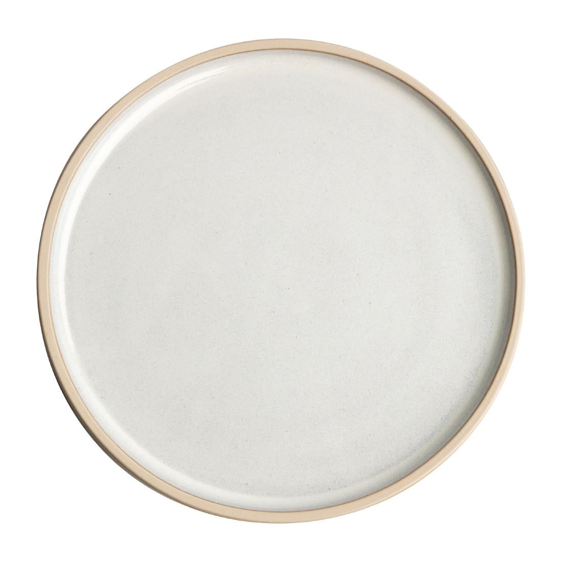 Olympia Canvas Flat Round Plate Murano White 180mm (Pack of 6) - FA328 Plates Olympia