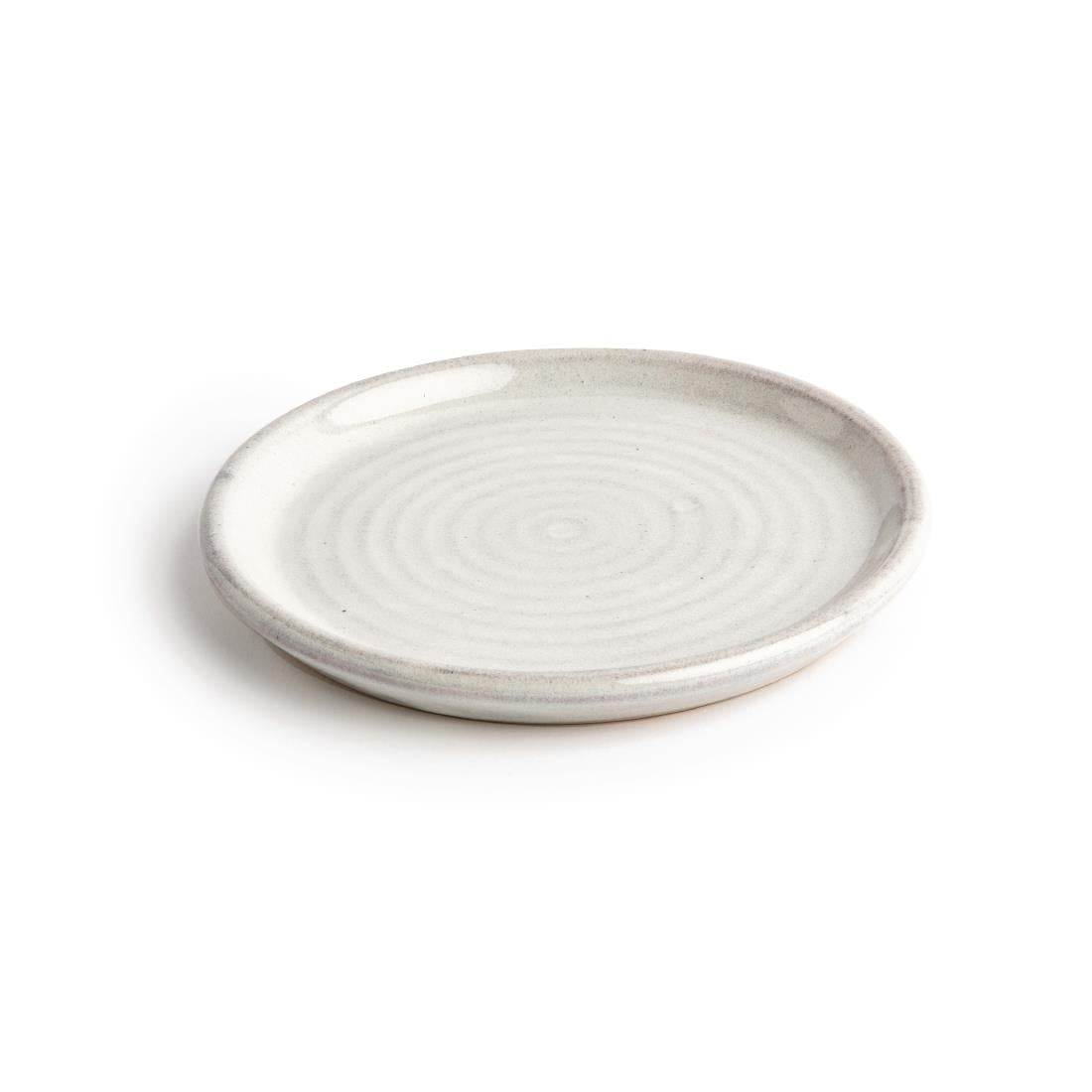 Olympia Canvas Small Rim Round Plate Murano White 180mm (Pack of 6) - FA330 Plates Olympia