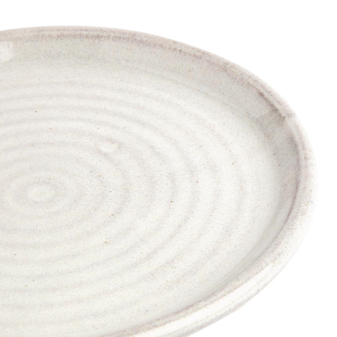 Olympia Canvas Small Rim Round Plate Murano White 180mm (Pack of 6) - FA330 Plates Olympia