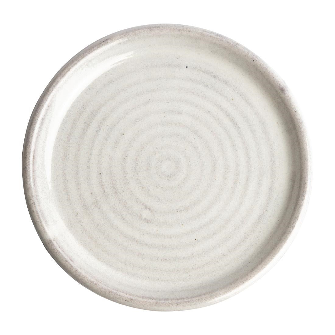 Olympia Canvas Small Rim Round Plate Murano White 180mm (Pack of 6) - FA330 Plates Olympia