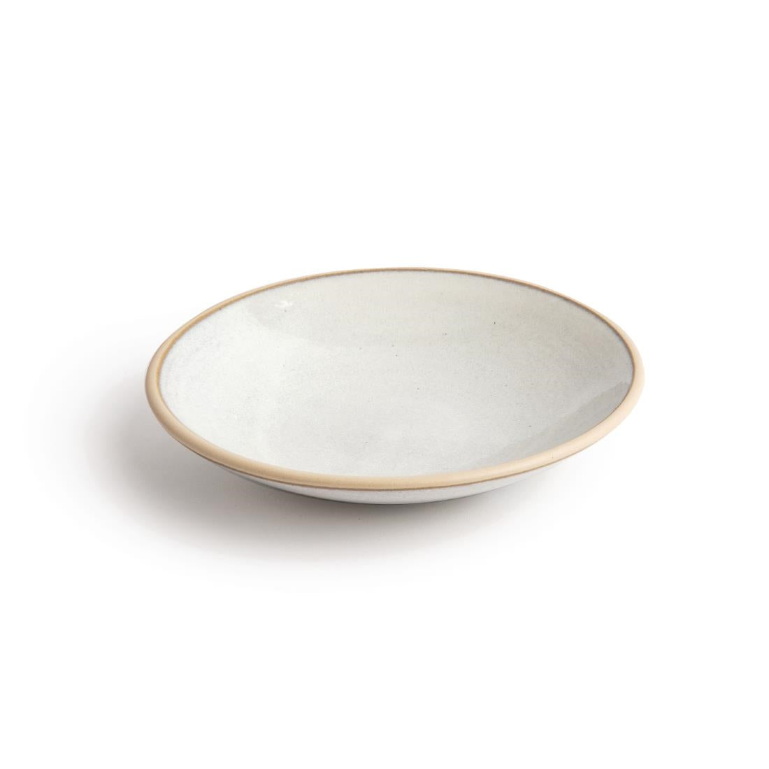 Olympia Canvas Shallow Tapered Bowl Murano White 200mm (Pack of 6) - FA333 Bowls Olympia