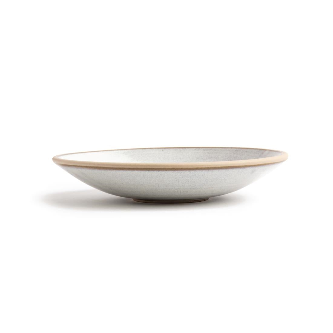 Olympia Canvas Shallow Tapered Bowl Murano White 200mm (Pack of 6) - FA333 Bowls Olympia